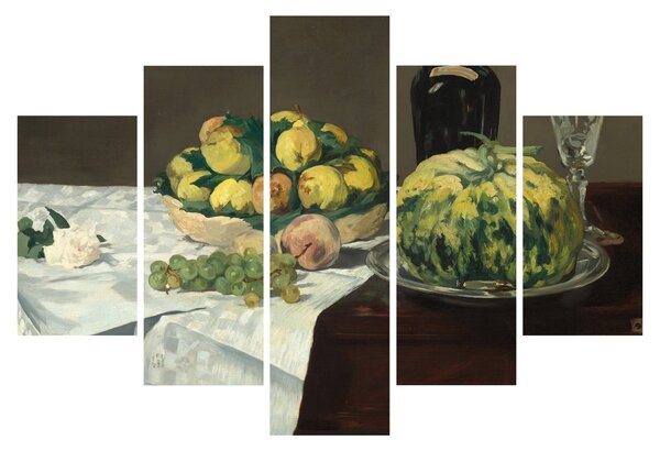 Slika - Edouard Manet, Still Life with Melon and Peaches, reprodukcije (150x105 cm)