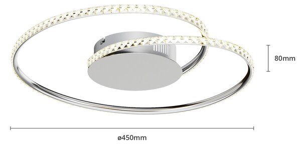 Stropne Svjetiljka Lindby, Joline, Metalik, Dnevna soba, Metal, Moderan