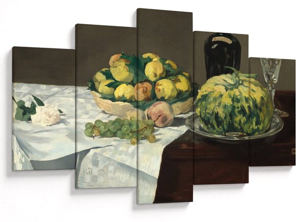 Slika - Edouard Manet, Still Life with Melon and Peaches, reprodukcije (150x105 cm)