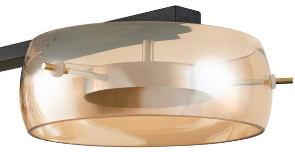 Viseće Svjetiljka Lucande, Martis, prigušiv, Zlato / mjed, Blagovaonica, Staklo, Moderan