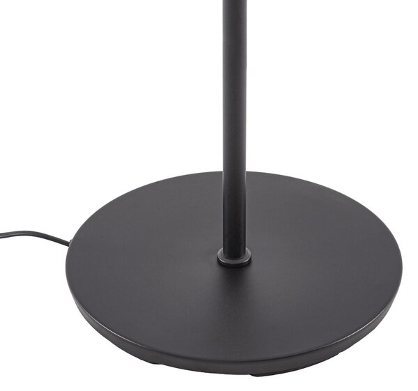 Podne Lampa Lucande, Raymond, prigušiv, Crno, Dnevna soba, Metal, Moderan