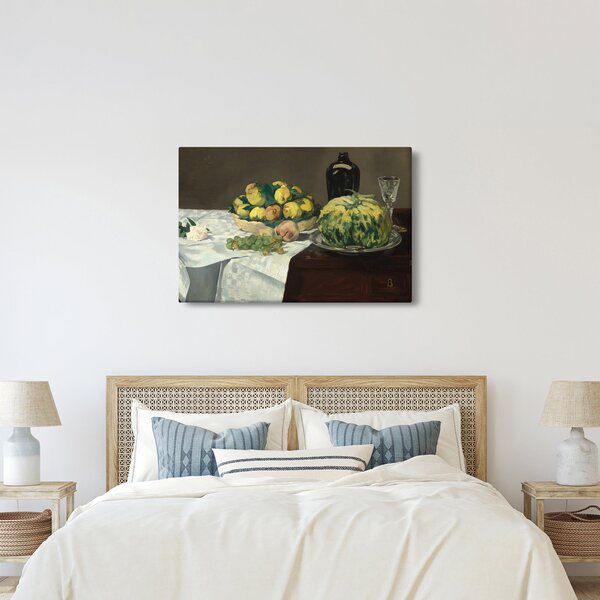 Slika - Edouard Manet, Still Life with Melon and Peaches, reprodukcije (90x60 cm)