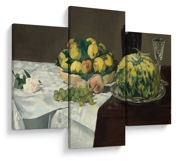 Slika - Edouard Manet, Still Life with Melon and Peaches, reprodukcije (90x60 cm)