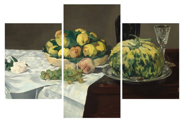 Slika - Edouard Manet, Still Life with Melon and Peaches, reprodukcije (90x60 cm)