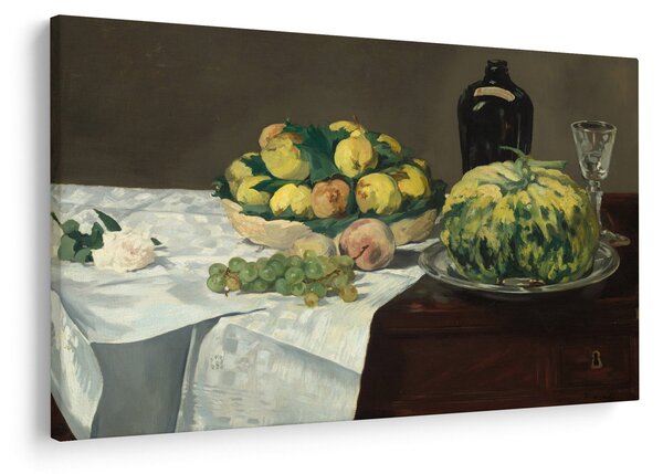 Slika - Edouard Manet, Still Life with Melon and Peaches, reprodukcije (90x60 cm)