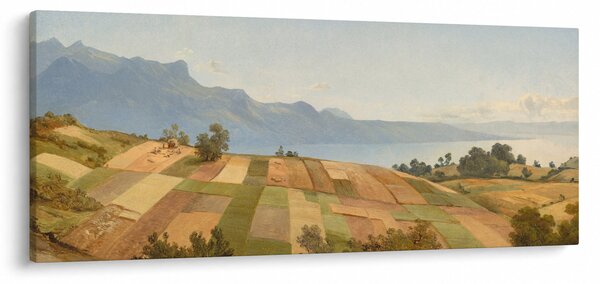 Slika - Alexandre Calame, Swiss Landscape, reprodukcije (120x50 cm)