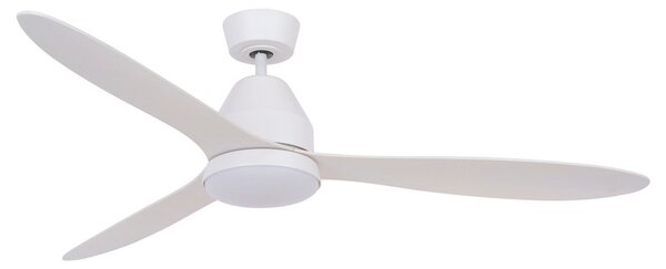 Stropni ventilator s rasvjetom Whitehaven, bijeli, tih – Beacon Beacon Lighting, Whitehaven, prigušiv, Bijela, Dnevna soba, Plastika, Moderan