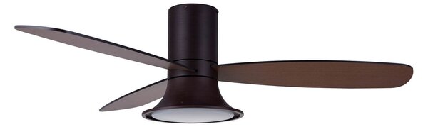 Stropni ventilator Flusso s rasvjetom, brončane boje, tih, Beacon Beacon Lighting, Flusso, prigušiv, Bronca / stari mesing, Dnevna soba, Drvo, Moderan