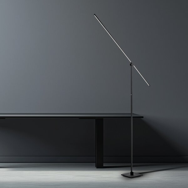 Podne Lampa PURE, PURE Grafo, prigušiv, Crno, Dnevna soba, Metal, Moderan