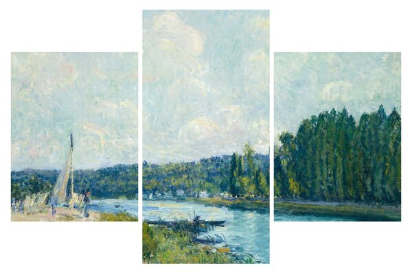 Slika - Alfred Sisley, The Banks of the Oise, reprodukcije (90x60 cm)