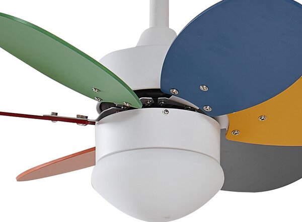 Stropni ventilator Litur s rasvjetom, tih, Ø 77 cm, E27 - Lindby Lindby, Litur, Višebojno, Dnevna soba, Drvo, Moderan