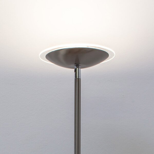 Podne Lampa Lindby, MALEA, prigušiv, Metalik, Dnevna soba, Metal, Moderan