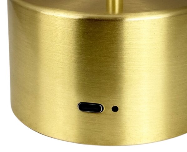 Stolne Lampa Dyberg Larsen, MOOVELIGHT, prigušiv, Zlato / mjed, Dnevna soba, Metal, Dizajn