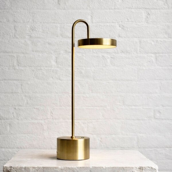 Stolne Lampa Dyberg Larsen, MOOVELIGHT, prigušiv, Zlato / mjed, Dnevna soba, Metal, Dizajn