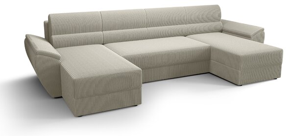 Razvlačna U kutna garnitura TAVERO 321x140 cm, svijetlo bež