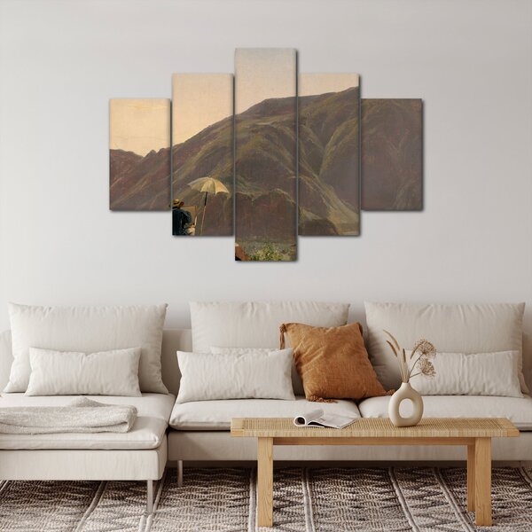 Slika - Jules Coignet, View of Bozen with a Painter, reprodukcije (150x105 cm)