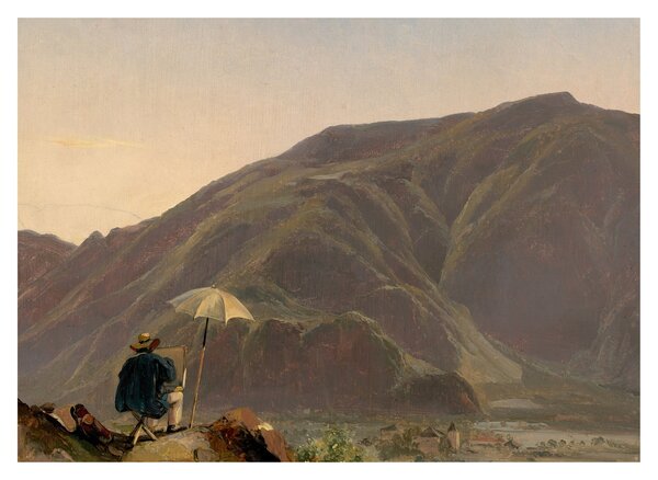 Slika - Jules Coignet, View of Bozen with a Painter, reprodukcije (70x50 cm)