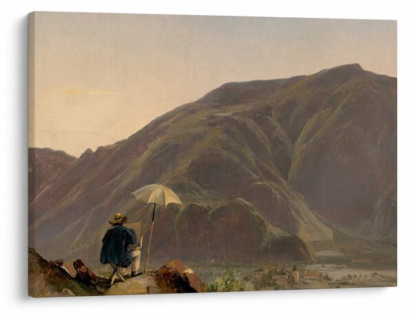 Slika - Jules Coignet, View of Bozen with a Painter, reprodukcije (70x50 cm)