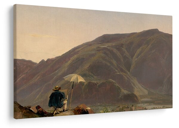 Slika - Jules Coignet, View of Bozen with a Painter, reprodukcije (90x60 cm)