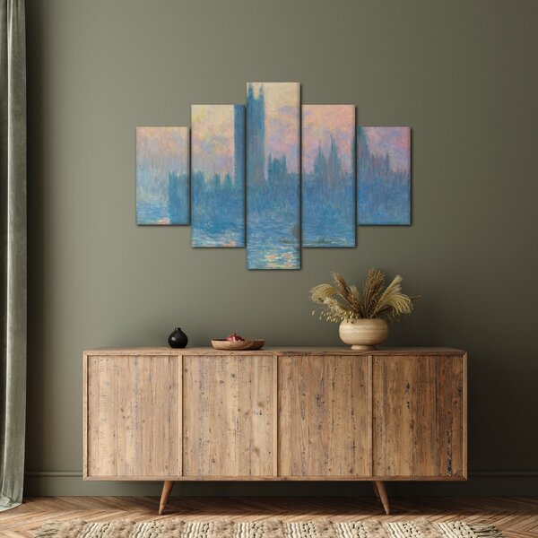 Slika - Claude Monet, The Houses of Parliament, Sunset, reprodukcije (150x105 cm)