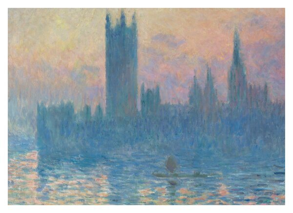 Slika - Claude Monet, The Houses of Parliament, Sunset, reprodukcije (70x50 cm)