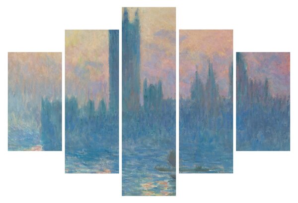 Slika - Claude Monet, The Houses of Parliament, Sunset, reprodukcije (150x105 cm)