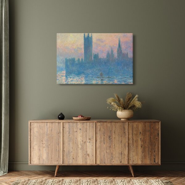 Slika - Claude Monet, The Houses of Parliament, Sunset, reprodukcije (90x60 cm)