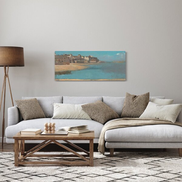 Slika - Odilon Redon, Village by the Sea in Brittany, reprodukcije (120x50 cm)