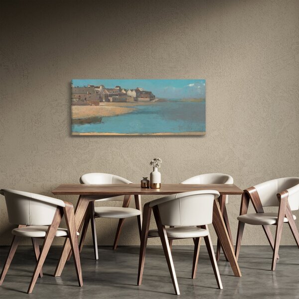 Slika - Odilon Redon, Village by the Sea in Brittany, reprodukcije (120x50 cm)