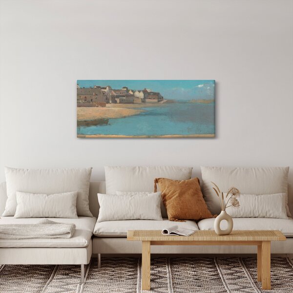 Slika - Odilon Redon, Village by the Sea in Brittany, reprodukcije (120x50 cm)
