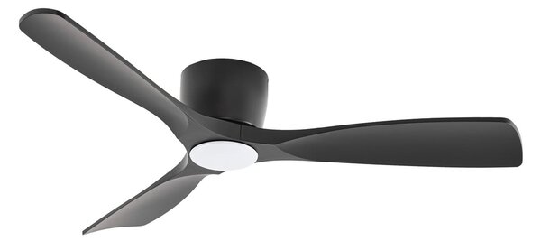 Moneno pametni LED stropni ventilator, crni, DC, Tuya - Lucande Lucande, Moneno, prigušiv, Crno, Dnevna soba, Metal, Moderan