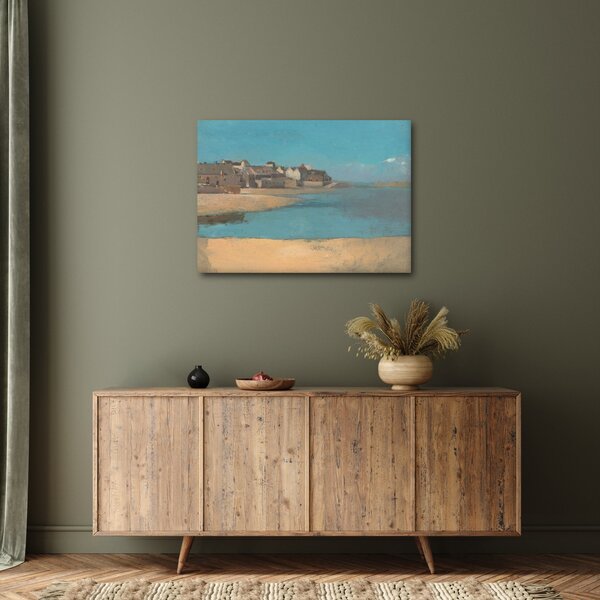 Slika - Odilon Redon, Village by the Sea in Brittany, reprodukcije (70x50 cm)