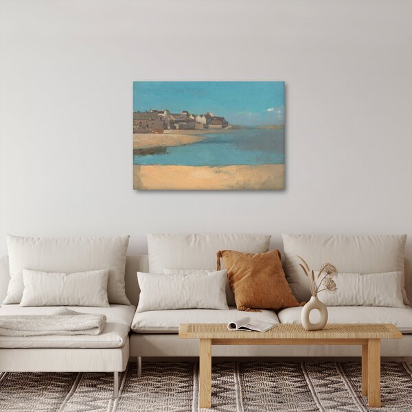 Slika - Odilon Redon, Village by the Sea in Brittany, reprodukcije (70x50 cm)