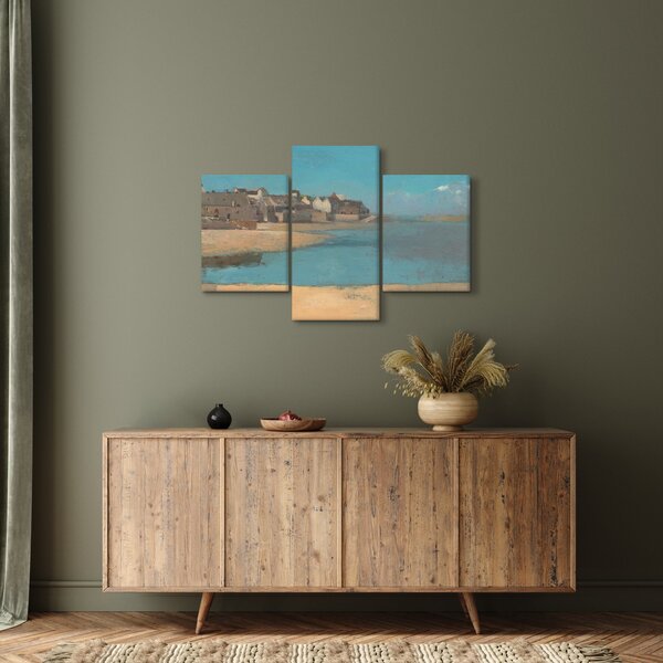 Slika - Odilon Redon, Village by the Sea in Brittany, reprodukcije (90x60 cm)