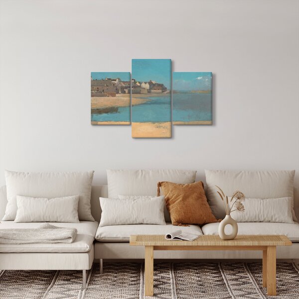 Slika - Odilon Redon, Village by the Sea in Brittany, reprodukcije (90x60 cm)