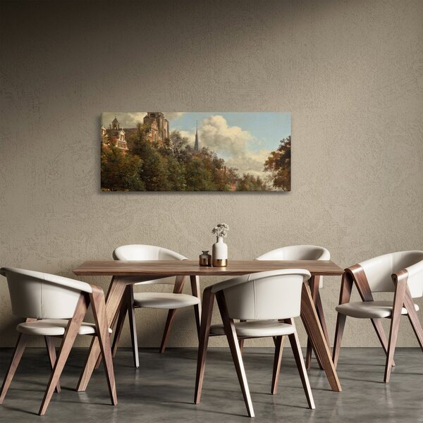 Slika - Jan van der Heyden, View Down a Dutch Canal, reprodukcije (120x50 cm)