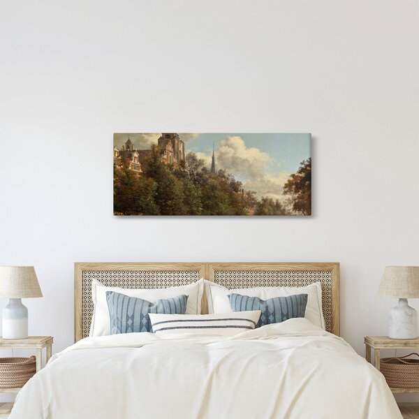 Slika - Jan van der Heyden, View Down a Dutch Canal, reprodukcije (120x50 cm)