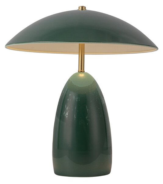 Stolne Lampa Elstead, Poppy, prigušiv, Zelena, Dnevna soba, Aluminij, Vintage