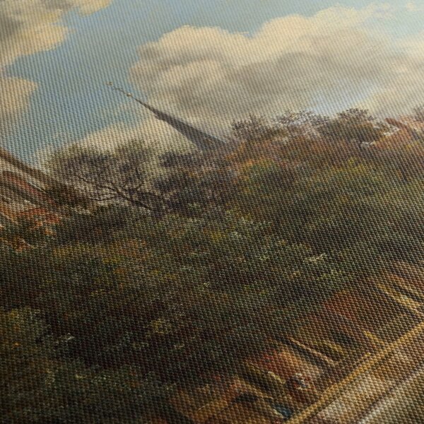 Slika - Jan van der Heyden, View Down a Dutch Canal, reprodukcije (90x60 cm)