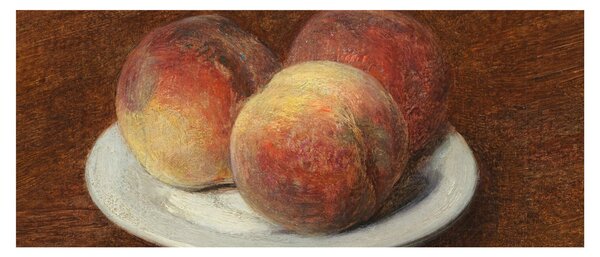 Slika - Henri Fantin-Latour, Three Peaches on a Plate, reprodukcije (120x50 cm)