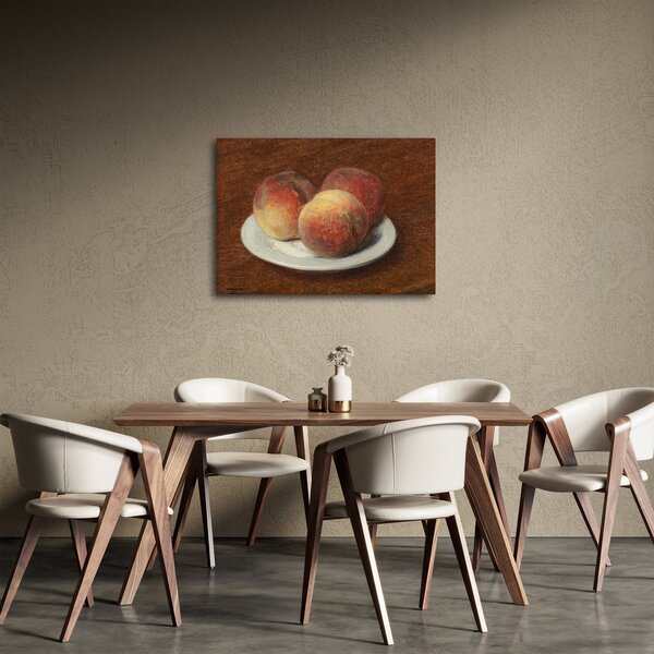 Slika - Henri Fantin-Latour, Three Peaches on a Plate, reprodukcije (70x50 cm)