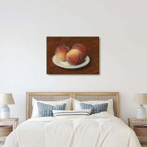 Slika - Henri Fantin-Latour, Three Peaches on a Plate, reprodukcije (70x50 cm)