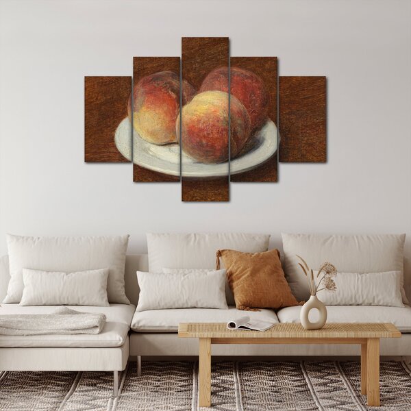 Slika - Henri Fantin-Latour, Three Peaches on a Plate, reprodukcije (150x105 cm)