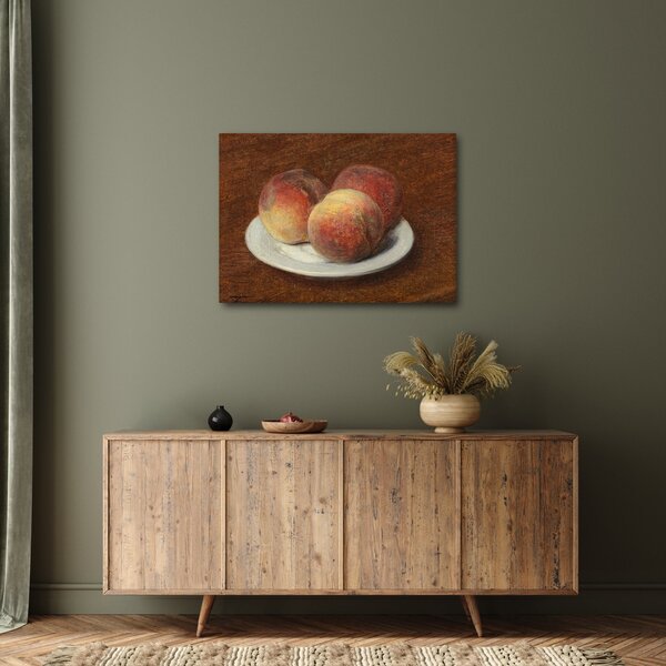Slika - Henri Fantin-Latour, Three Peaches on a Plate, reprodukcije (70x50 cm)