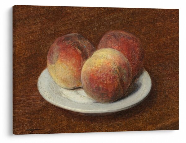 Slika - Henri Fantin-Latour, Three Peaches on a Plate, reprodukcije (70x50 cm)