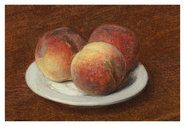 Slika - Henri Fantin-Latour, Three Peaches on a Plate, reprodukcije (90x60 cm)
