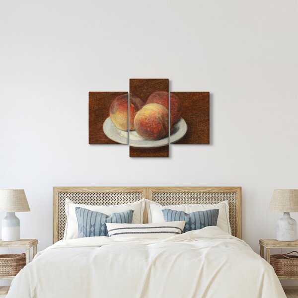 Slika - Henri Fantin-Latour, Three Peaches on a Plate, reprodukcije (90x60 cm)