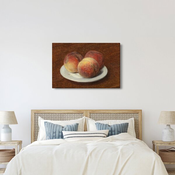 Slika - Henri Fantin-Latour, Three Peaches on a Plate, reprodukcije (90x60 cm)