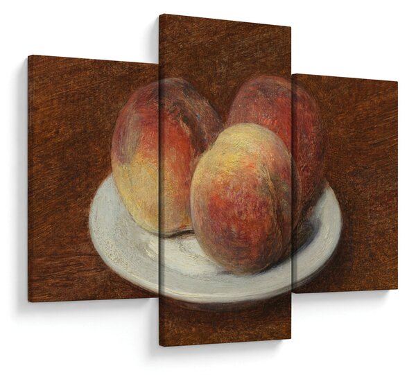 Slika - Henri Fantin-Latour, Three Peaches on a Plate, reprodukcije (90x60 cm)
