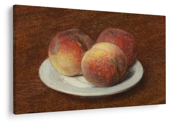 Slika - Henri Fantin-Latour, Three Peaches on a Plate, reprodukcije (90x60 cm)